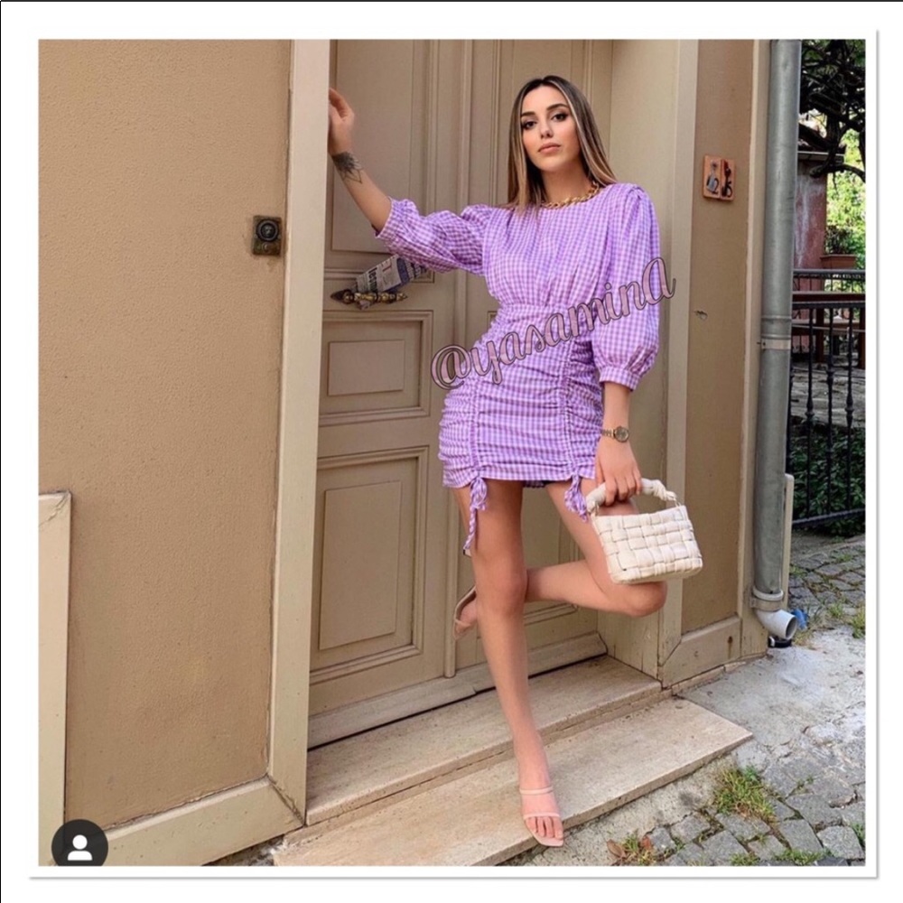 Zara Ruched Mini Dress 💜 - Picture 2 of 3